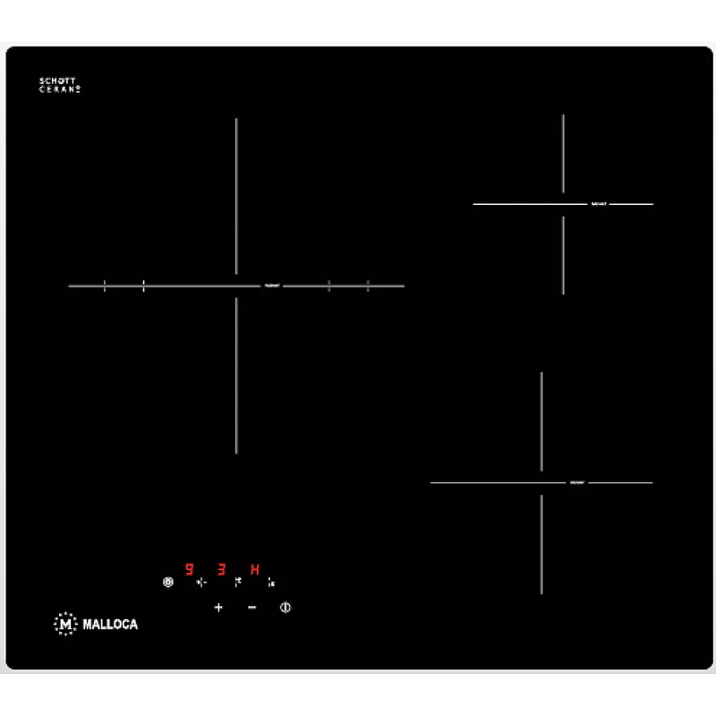 Bếp hồng ngoại 3 vùng nấu âm Malloca MR 593 5900W