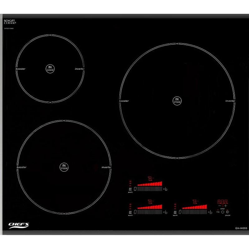 Bếp từ 3 vùng nấu âm Chefs EH-IH555 6800W
