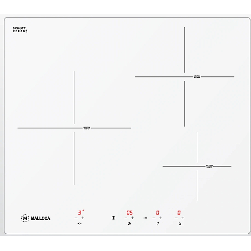 Bếp từ 3 vùng nấu âm Malloca MI 593 WN 6000W