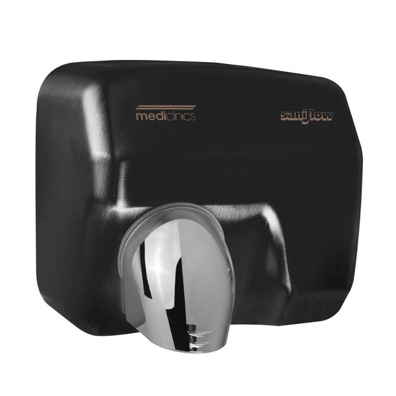 Máy sấy tay Mediclinics E05AB đôi siêu tốc cảm biến Saniflow màu đen