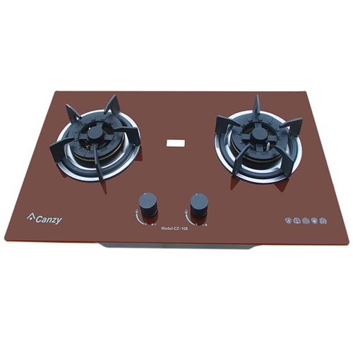 Bếp ga đôi âm Canzy CZ 108 màu đỏ