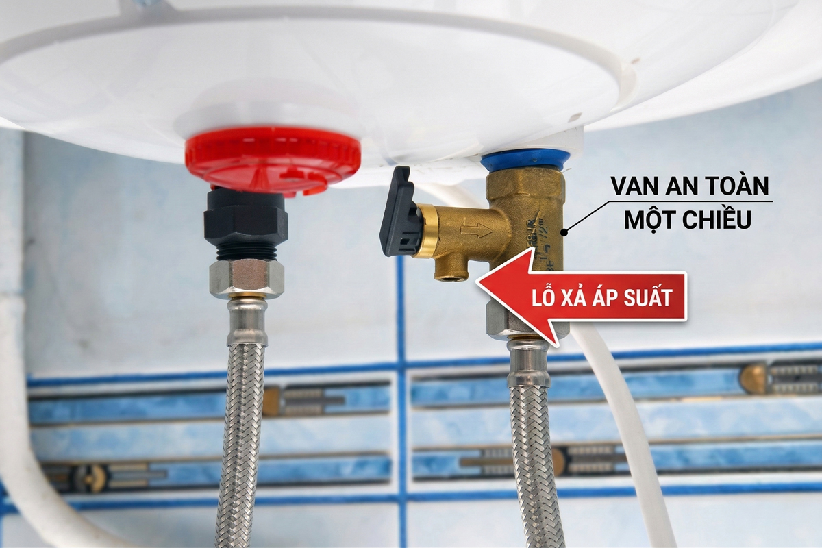 Van an toàn giúp giải phóng áp suất nước